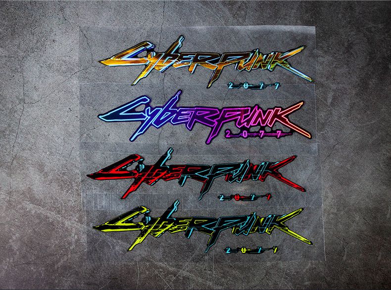 Cyberpunk2077Car Stickers Electric Vehicle Motorcycle Body Stickers Computer Case Luggage Reflective Car Stickers