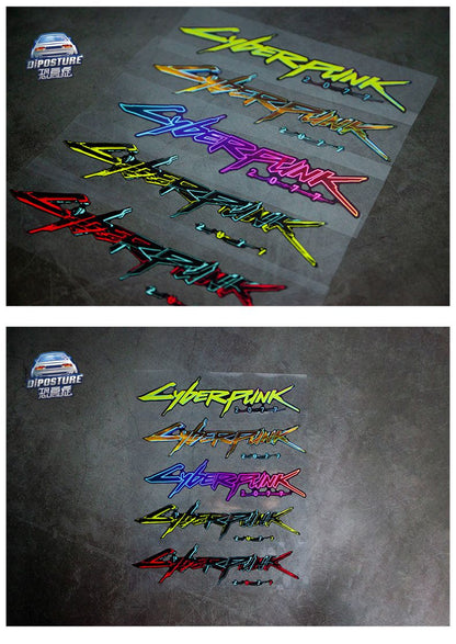 Cyberpunk2077Car Stickers Electric Vehicle Motorcycle Body Stickers Computer Case Luggage Reflective Car Stickers