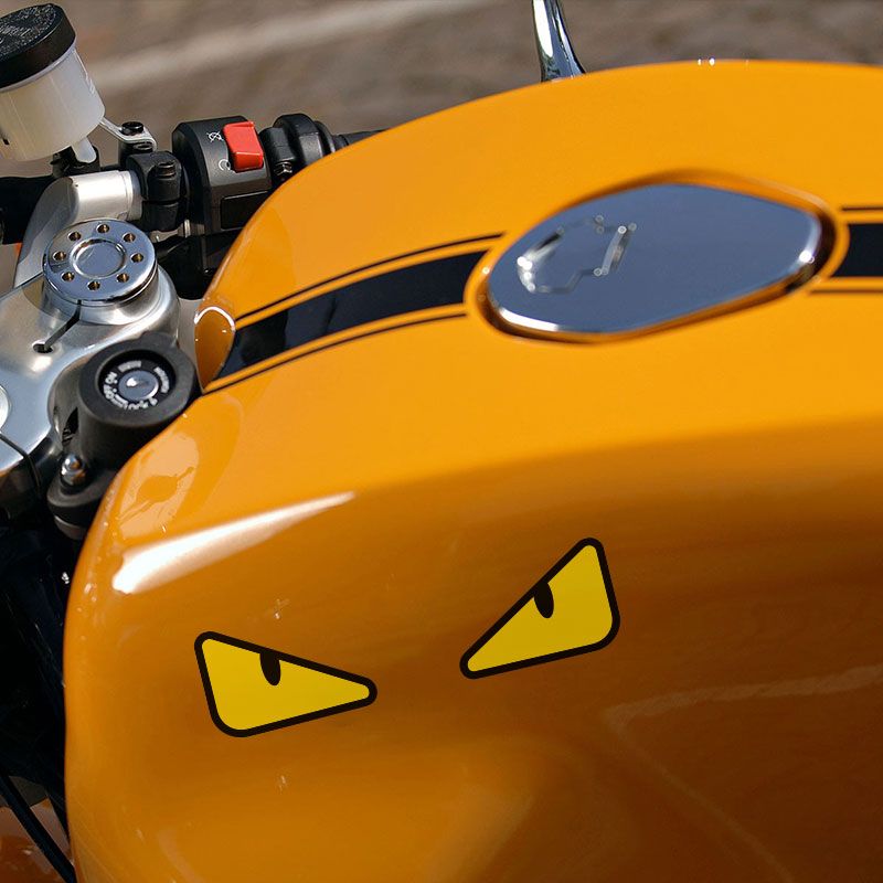 Demon Eyes Electric Vehicle Sticker Motorcycle Safety Helmet Reflective Decoration Niu Yadi Personalized Creative Car Sticker