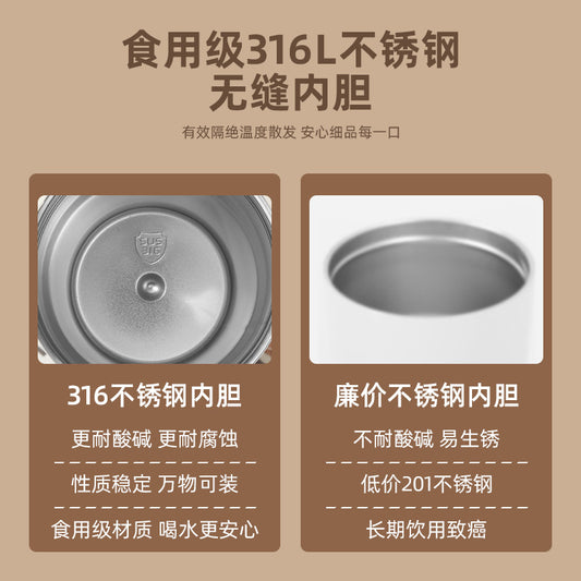 Cross-border new smart temperature display coffee cup316Stainless steel thermos cup high aesthetic business gift mug