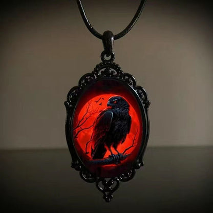 European and American Cross-Border New Necklace Retro Gothic Bat Cross Witch Halloween Pendant Necklace Jewelry
