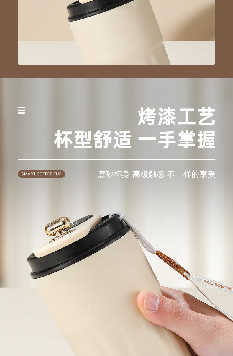 Cross-border new smart temperature display coffee cup316Stainless steel thermos cup high aesthetic business gift mug