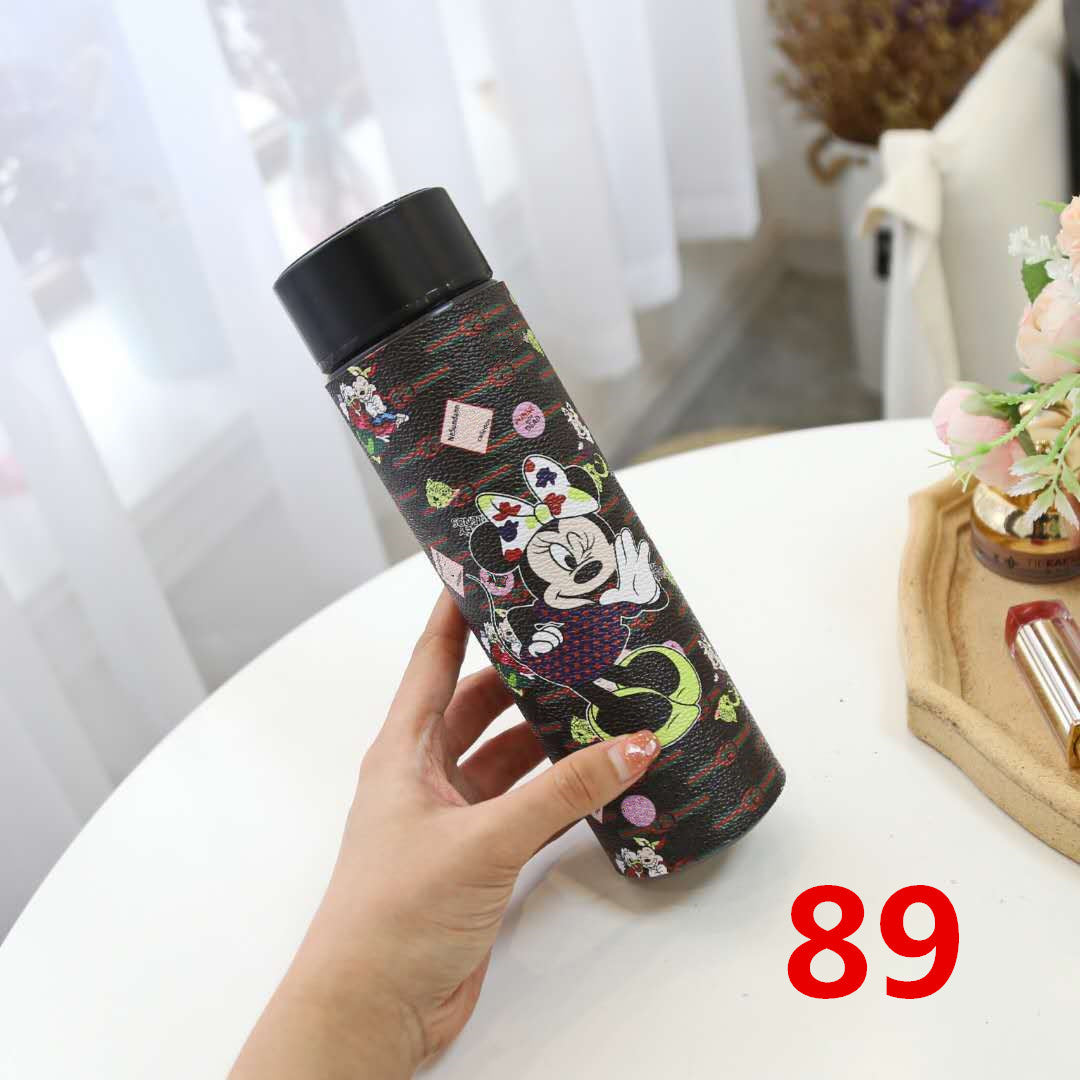 Cross-Border LED Random Temperature Display304Stainless Steel Thermos Cup Car-mounted Household Leather Case Gift Cup 500ML
