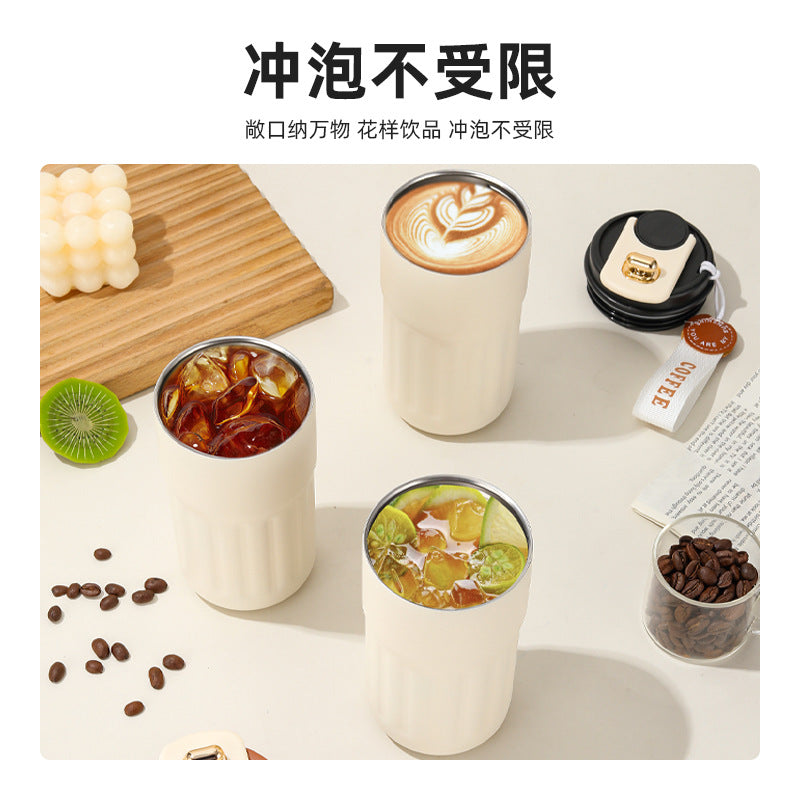 Cross-border new smart temperature display coffee cup316Stainless steel thermos cup high aesthetic business gift mug