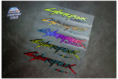 Cyberpunk2077Car Stickers Electric Vehicle Motorcycle Body Stickers Computer Case Luggage Reflective Car Stickers