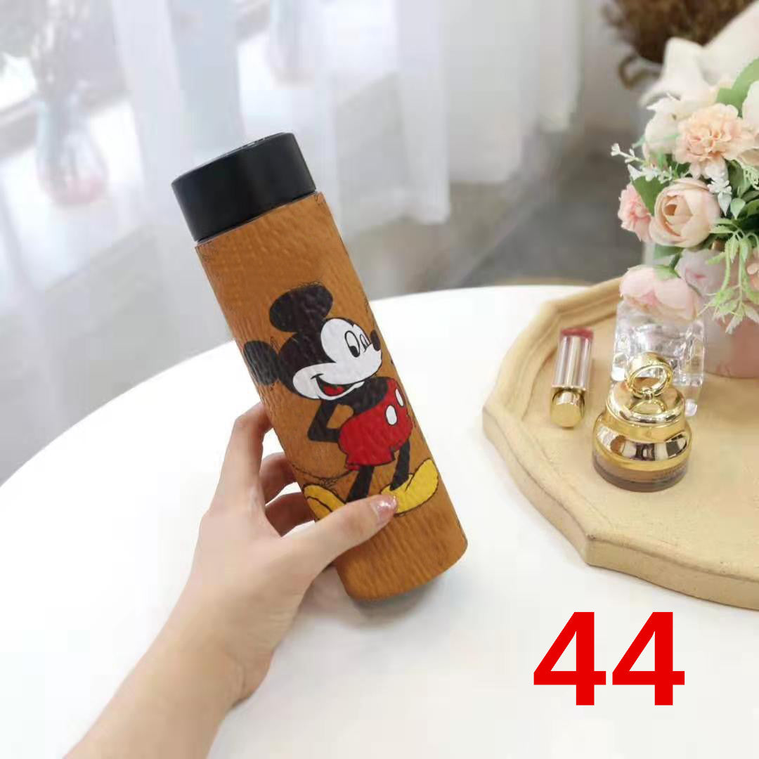 Cross-Border LED Random Temperature Display304Stainless Steel Thermos Cup Car-mounted Household Leather Case Gift Cup 500ML