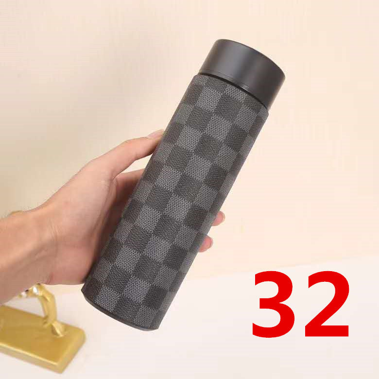 Cross-Border LED Random Temperature Display304Stainless Steel Thermos Cup Car-mounted Household Leather Case Gift Cup 500ML