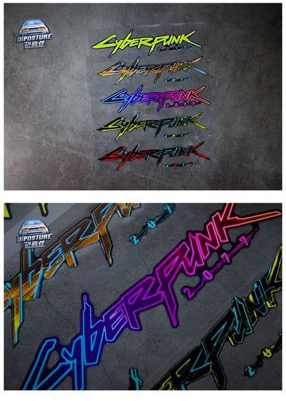 Cyberpunk2077Car Stickers Electric Vehicle Motorcycle Body Stickers Computer Case Luggage Reflective Car Stickers