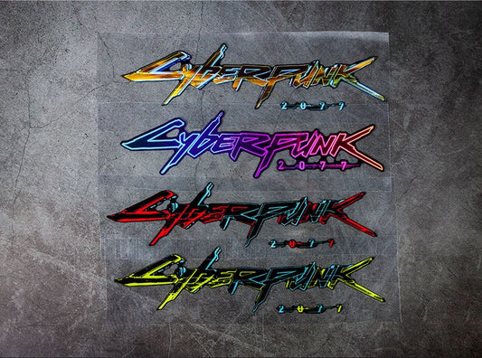 Cyberpunk2077Car Stickers Electric Vehicle Motorcycle Body Stickers Computer Case Luggage Reflective Car Stickers