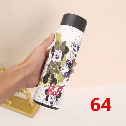 Cross-Border LED Random Temperature Display304Stainless Steel Thermos Cup Car-mounted Household Leather Case Gift Cup 500ML