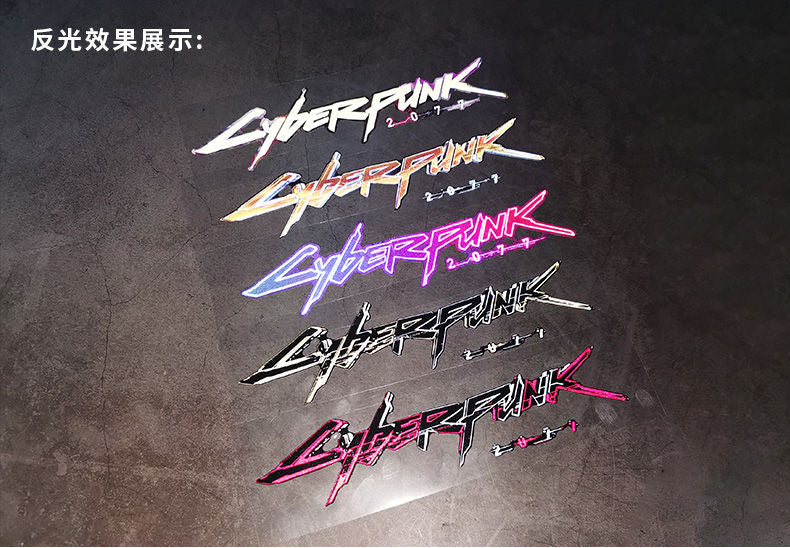 Cyberpunk2077Car Stickers Electric Vehicle Motorcycle Body Stickers Computer Case Luggage Reflective Car Stickers