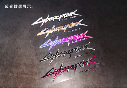 Cyberpunk2077Car Stickers Electric Vehicle Motorcycle Body Stickers Computer Case Luggage Reflective Car Stickers