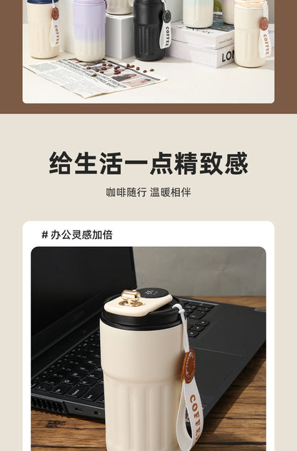 Cross-border new smart temperature display coffee cup316Stainless steel thermos cup high aesthetic business gift mug