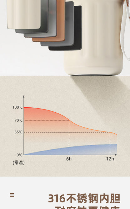 Cross-border new smart temperature display coffee cup316Stainless steel thermos cup high aesthetic business gift mug