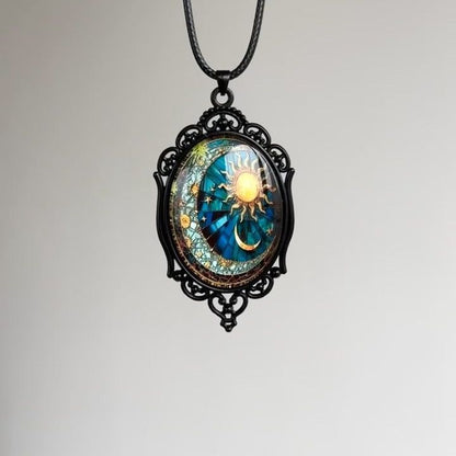 European and American Cross-Border New Necklace Retro Gothic Bat Cross Witch Halloween Pendant Necklace Jewelry