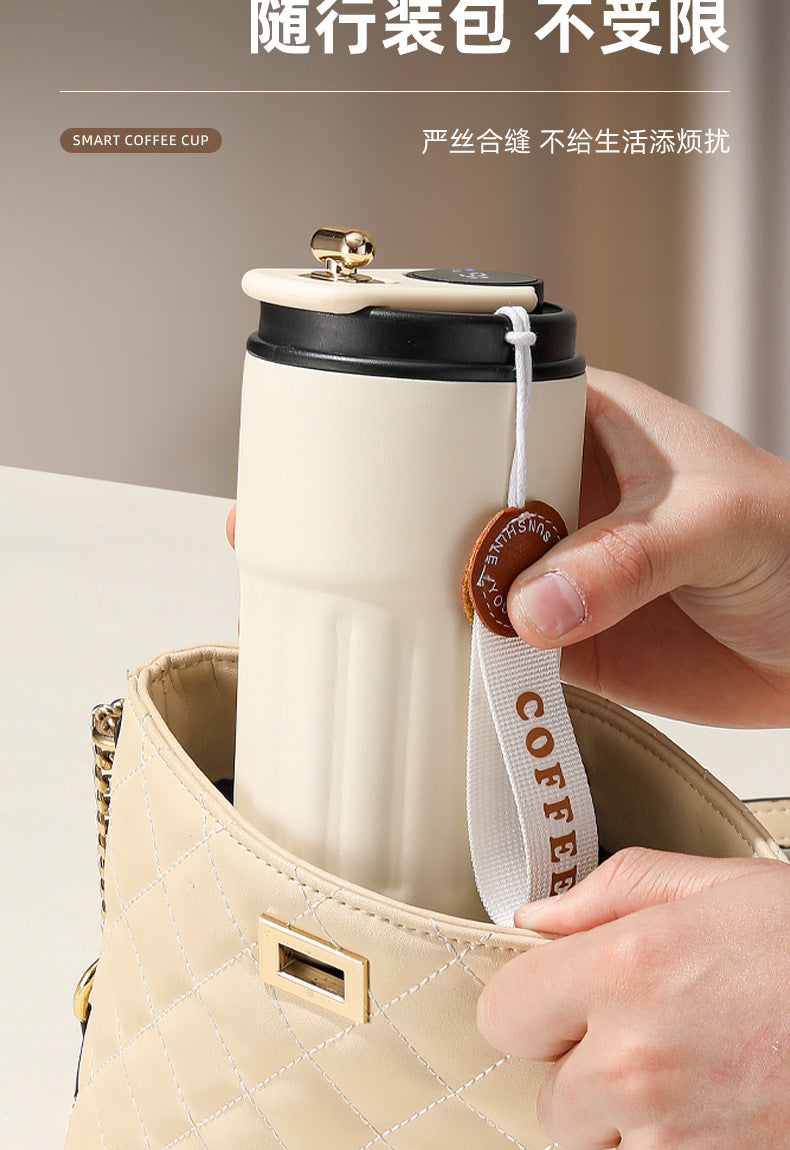 Cross-border new smart temperature display coffee cup316Stainless steel thermos cup high aesthetic business gift mug
