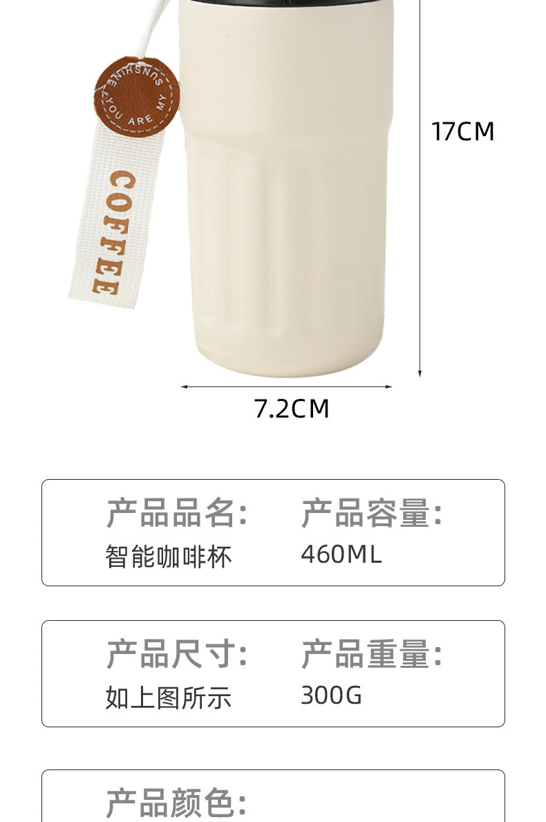 Cross-border new smart temperature display coffee cup316Stainless steel thermos cup high aesthetic business gift mug