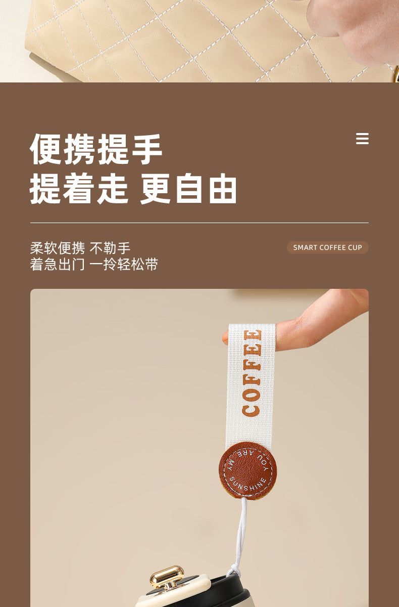 Cross-border new smart temperature display coffee cup316Stainless steel thermos cup high aesthetic business gift mug