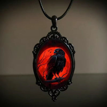 European and American Cross-Border New Necklace Retro Gothic Bat Cross Witch Halloween Pendant Necklace Jewelry