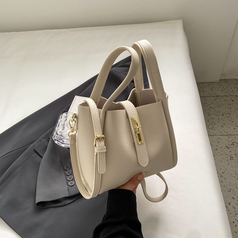 Women's handbags 2025 new autumn and winter fashion retro bucket bag high-end shoulder messenger bag