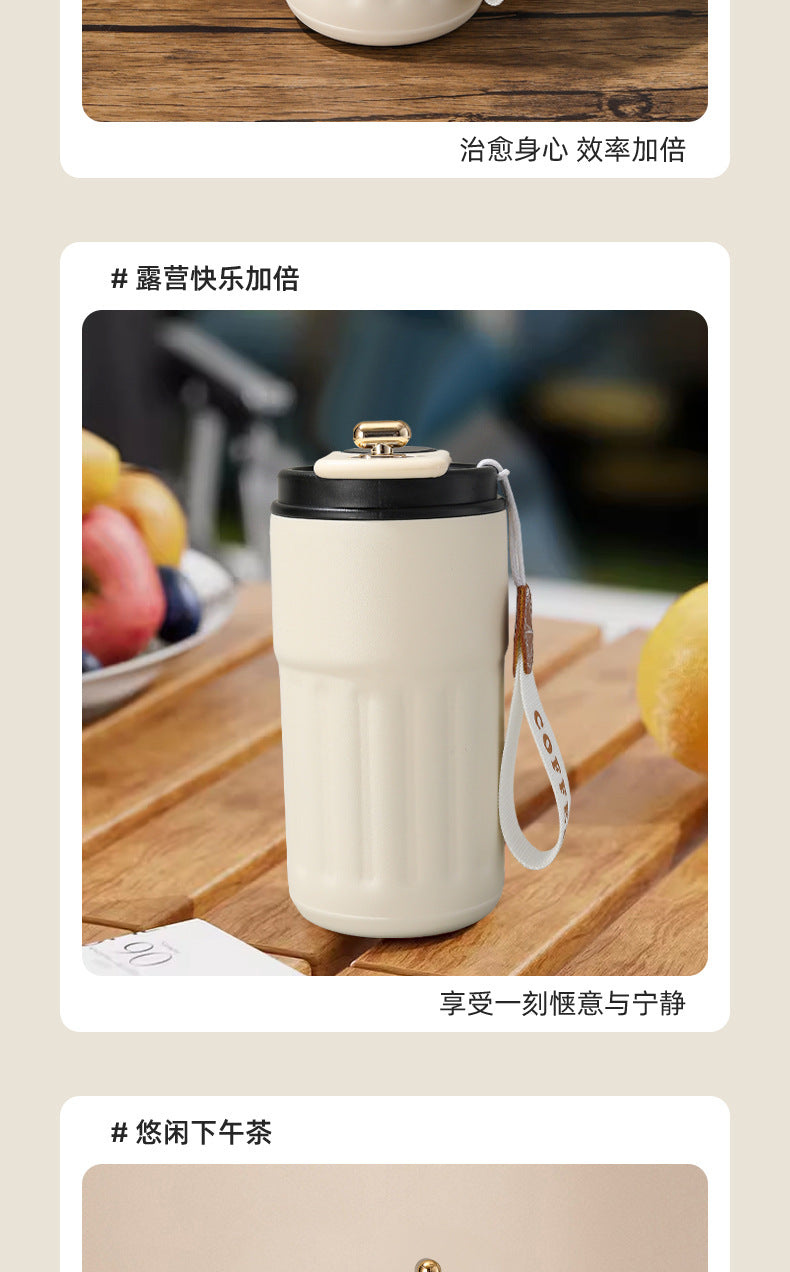 Cross-border new smart temperature display coffee cup316Stainless steel thermos cup high aesthetic business gift mug