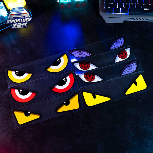 Demon Eyes Electric Vehicle Sticker Motorcycle Safety Helmet Reflective Decoration Niu Yadi Personalized Creative Car Sticker