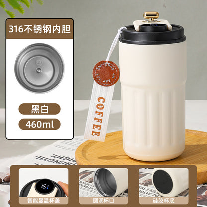 Cross-border new smart temperature display coffee cup316Stainless steel thermos cup high aesthetic business gift mug