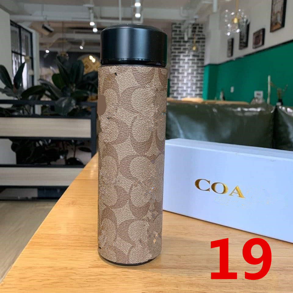Cross-Border LED Random Temperature Display304Stainless Steel Thermos Cup Car-mounted Household Leather Case Gift Cup 500ML