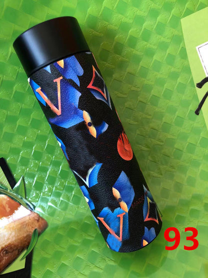Cross-Border LED Random Temperature Display304Stainless Steel Thermos Cup Car-mounted Household Leather Case Gift Cup 500ML