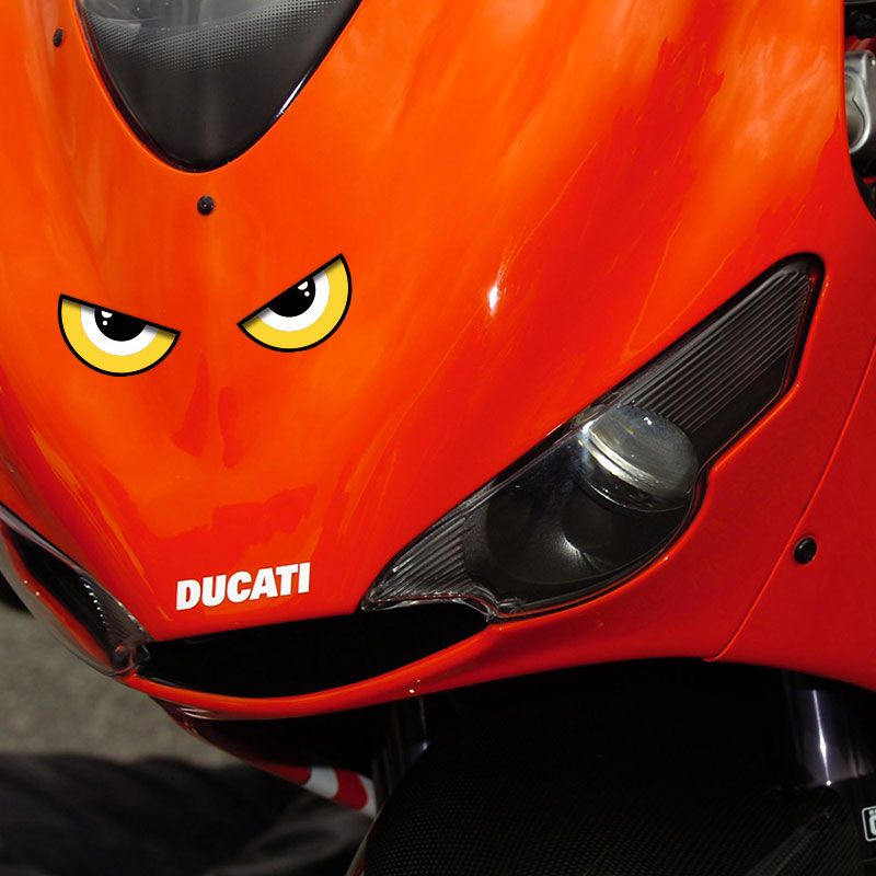 Demon Eyes Electric Vehicle Sticker Motorcycle Safety Helmet Reflective Decoration Niu Yadi Personalized Creative Car Sticker