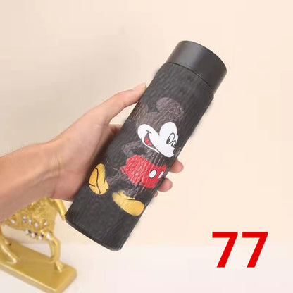 Cross-Border LED Random Temperature Display304Stainless Steel Thermos Cup Car-mounted Household Leather Case Gift Cup 500ML