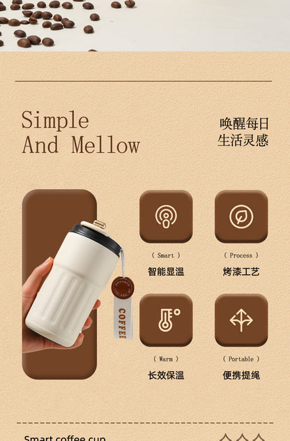 Cross-border new smart temperature display coffee cup316Stainless steel thermos cup high aesthetic business gift mug
