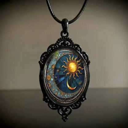 European and American Cross-Border New Necklace Retro Gothic Bat Cross Witch Halloween Pendant Necklace Jewelry