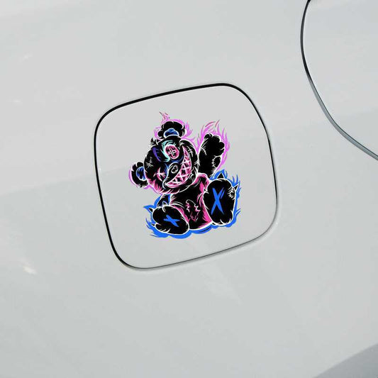 Devil Bear Personalized Creative Cartoon Stickers Cute Car Decoration Fun Decals Car Body Scratch Cover Stickers